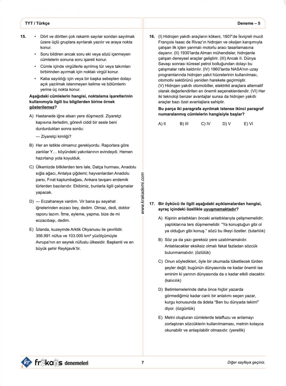 TYT Türkçe 10'lu Frekans Denemeleri KR Akademi Yayınları TYT Türkçe 10'lu Frekans Denemeleri KR Akademi Yayınları