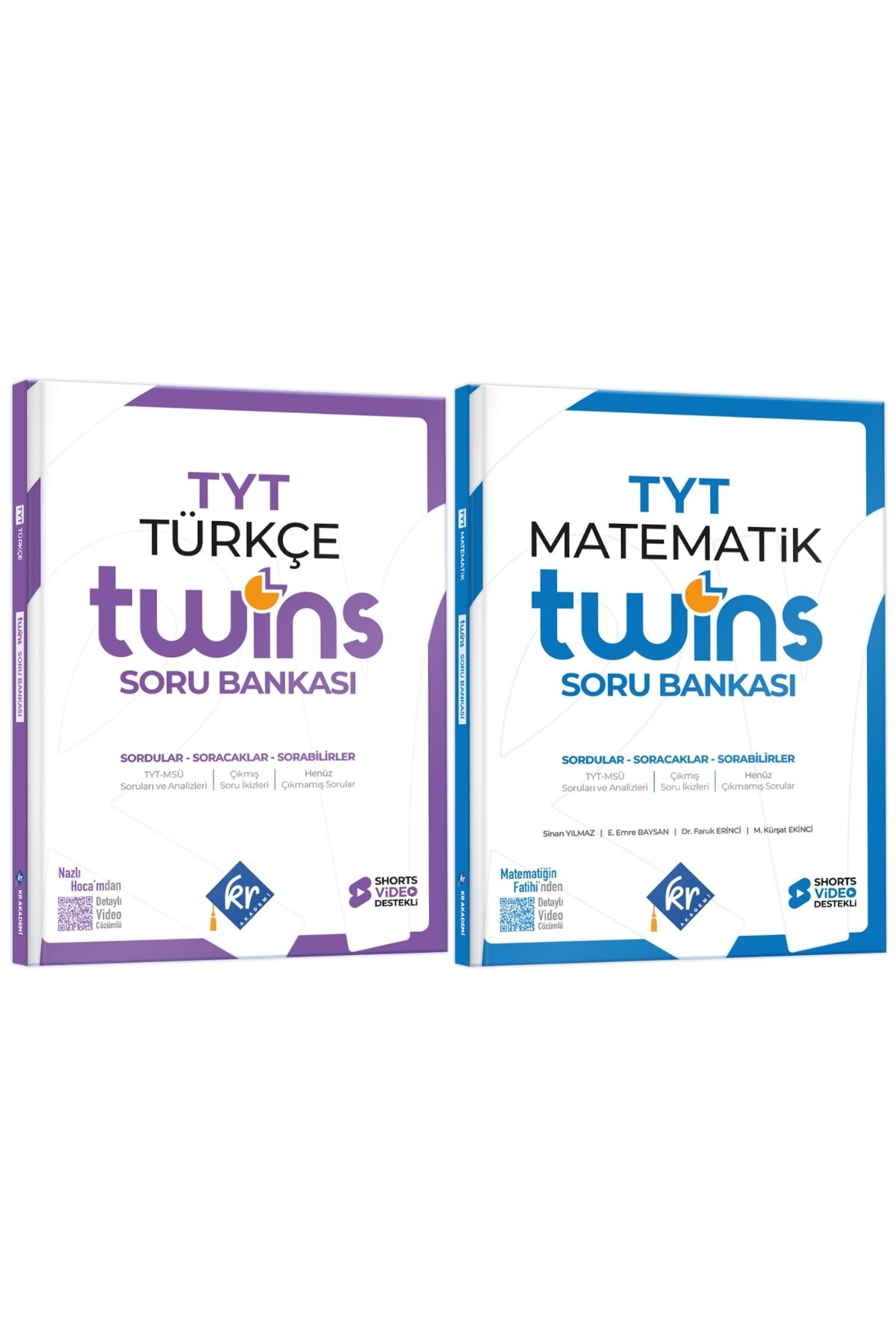 TYT Twins Türkçe Matematik Soru Bankası Seti KR Akademi Yayınları