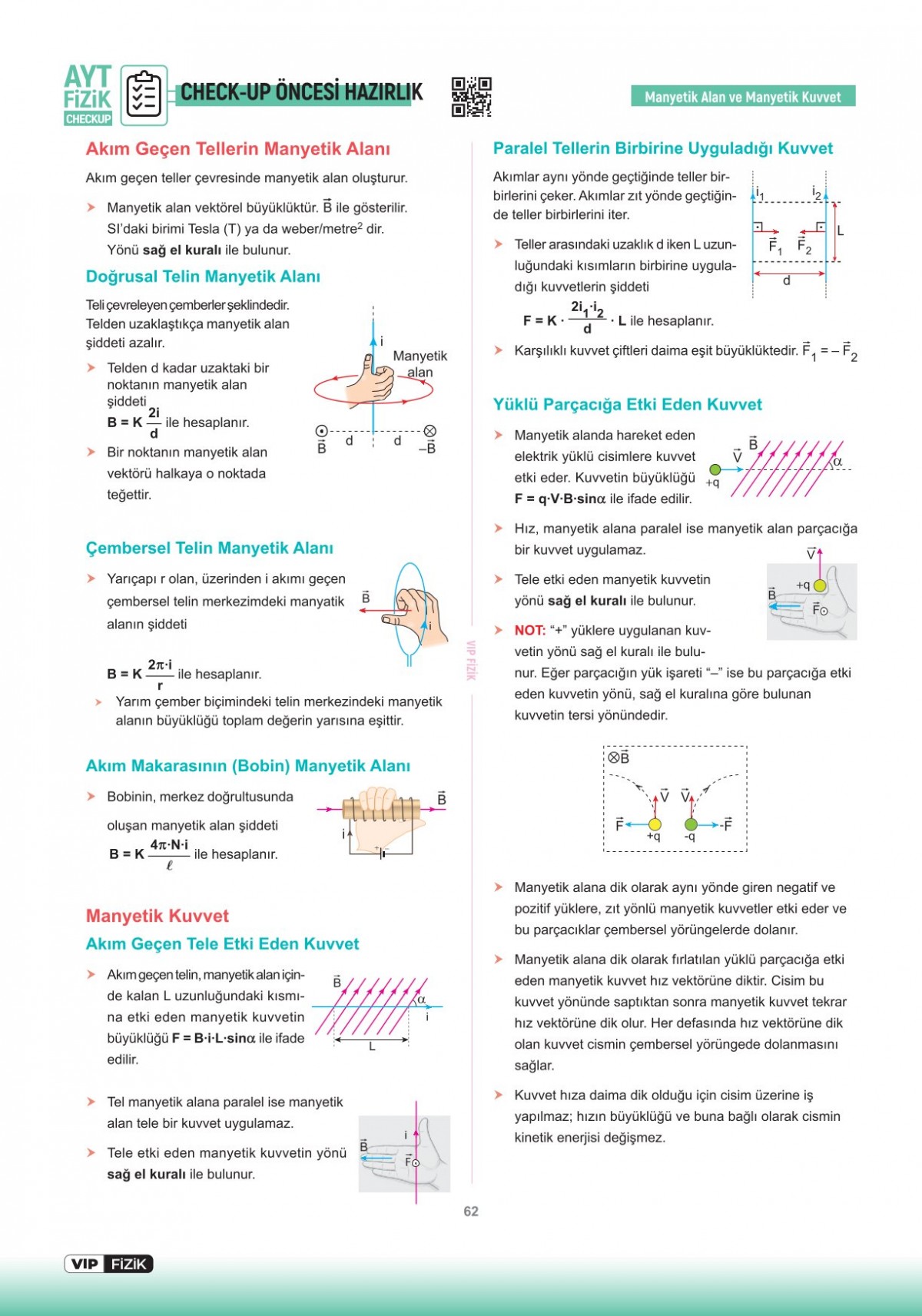 VİP Fizik AYT Fizik Check-Up Fizik Konu Tekrarları Soru Çözümleri VİP Fizik Yayınları