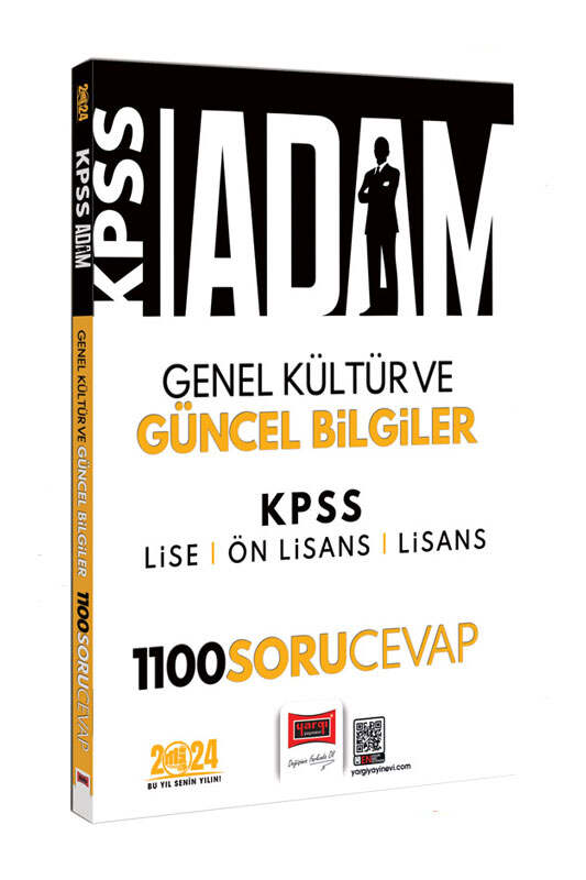 Yargı Yayınları 2024 KPSS Adam Genel Kültür Güncel Bilgiler 1100 Soru-Cevap (Lise - Ön Lisans - Lisans)
