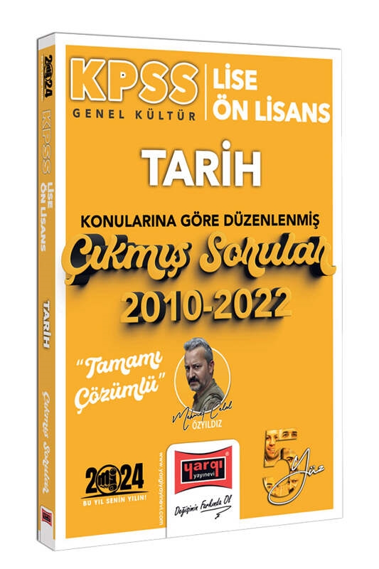 Yargı Yayınları 2024 KPSS Lise Önlisans Genel Kültür Tarih Konularına Göre Düzenlenmiş 2010-2022 Tamamı Çözümlü Çıkmış Sorular