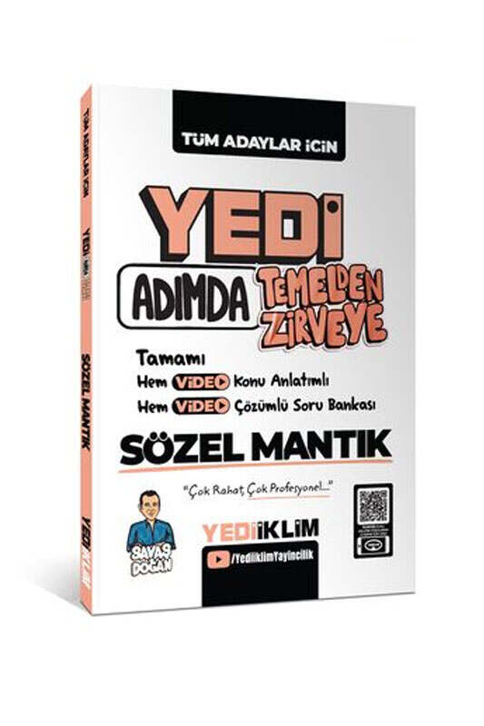 Yediiklim Yayınları Yedi Adımda Temelden Zirveye Sözel Mantık Video Konu Anlatımlı Video Çözümlü Soru Bankası