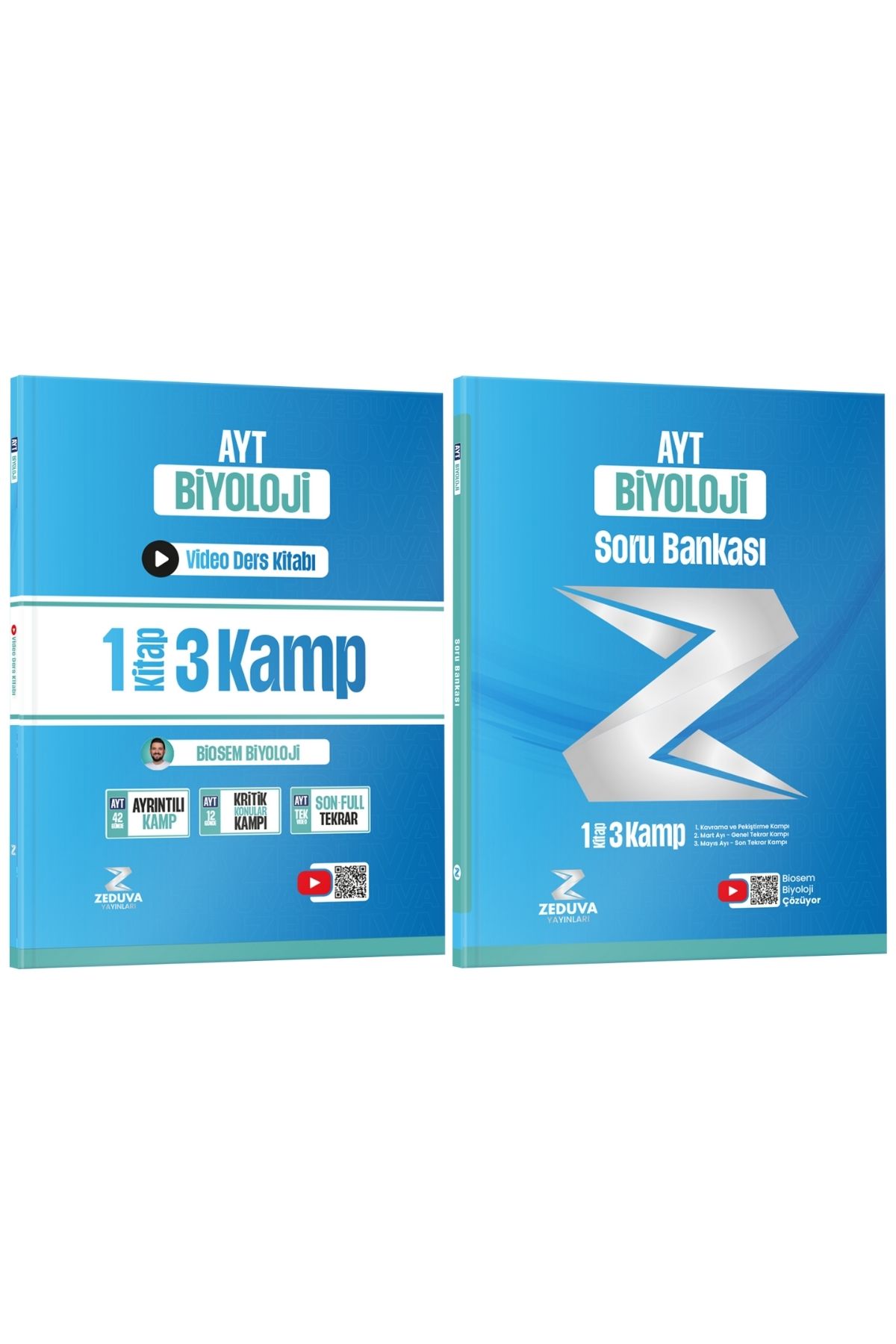 Zeduva Yayınları Biosem AYT Biyoloji 1 Kitap 3 Kamp Video Ders Kitabı ve Soru Bankası Seti