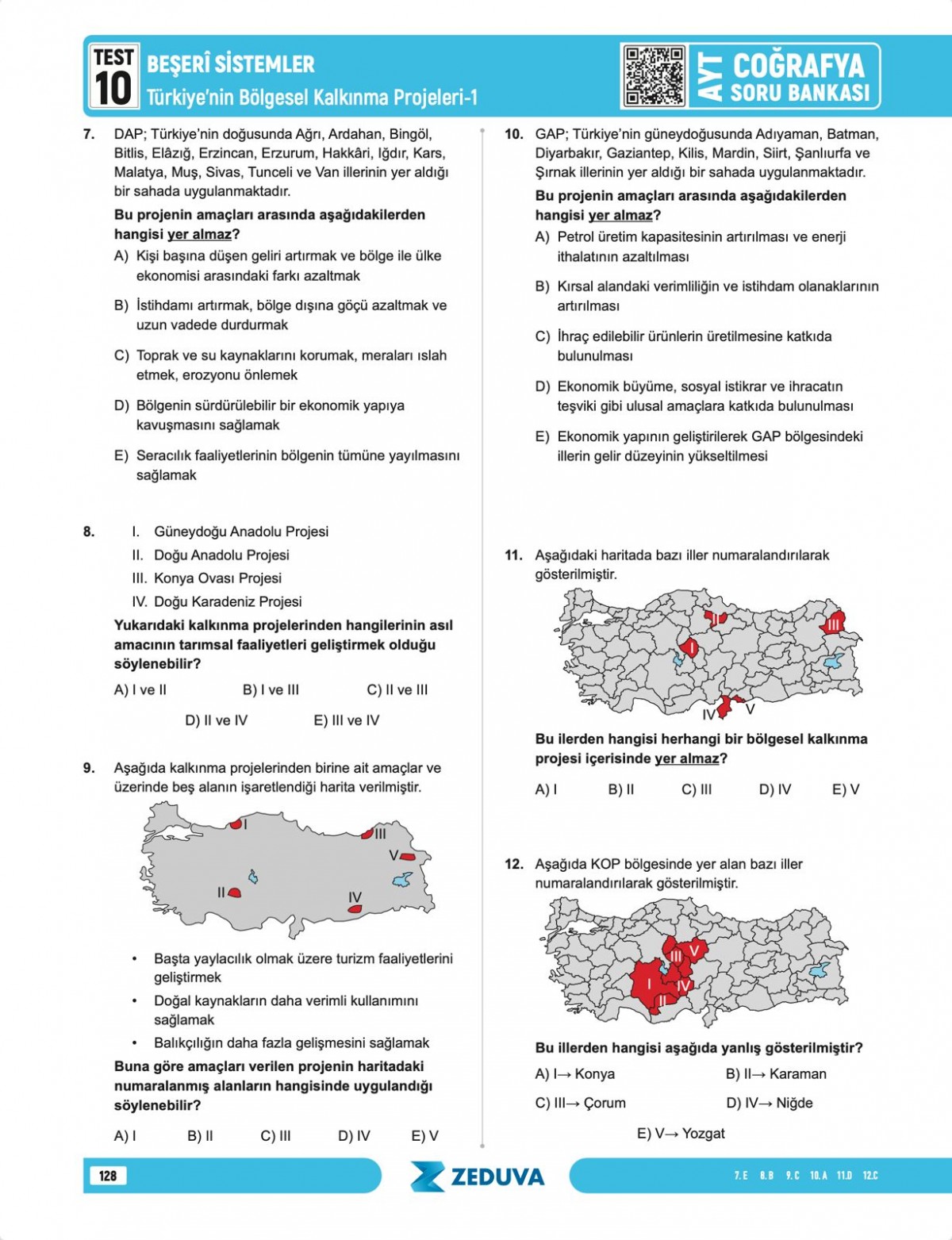 Zeduva Yayınları Coğrafyanın Kodları AYT Coğrafya 1 Kitap 3 Kamp Soru Bankası