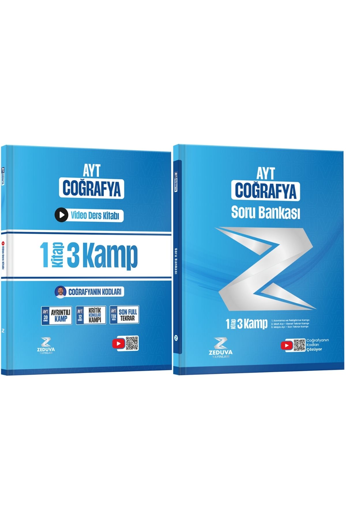 Zeduva Yayınları Coğrafyanın Kodları AYT Coğrafya 1 Kitap 3 Kamp Video Ders Kitabı ve Soru Bankası Seti