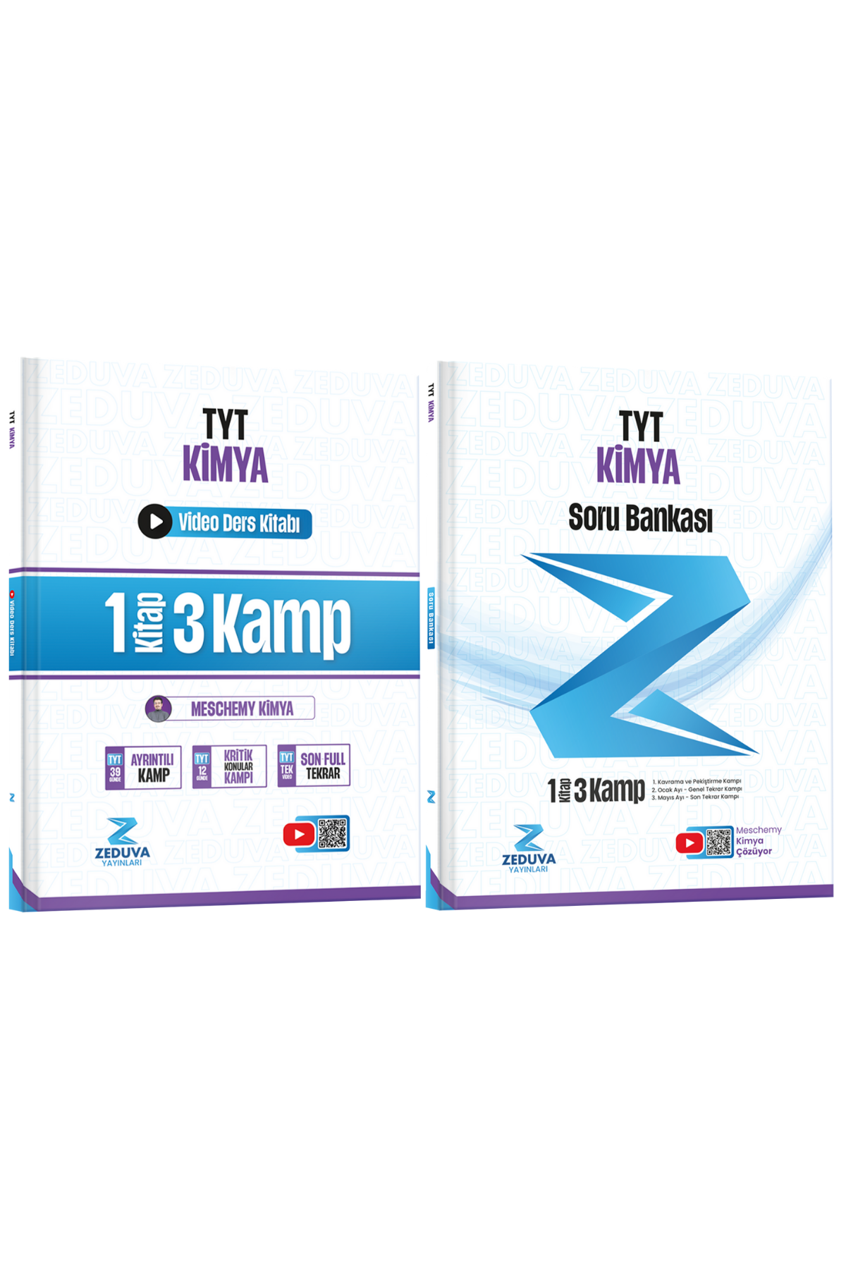 Zeduva Yayınları Meschemy Kimya TYT Kimya 1 Kitap 3 Kamp Video Ders Kitabı ve Soru Bankası Seti