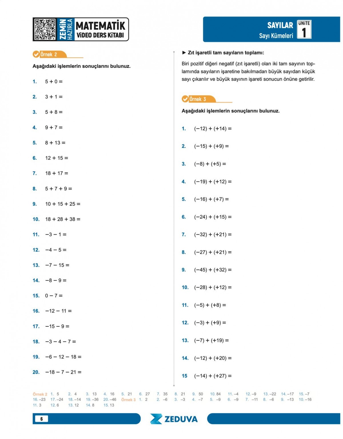 Zeduva Yayınları SML Matematik 12 Günde Zemin Hazırla Matematik Video Ders Kitabı
