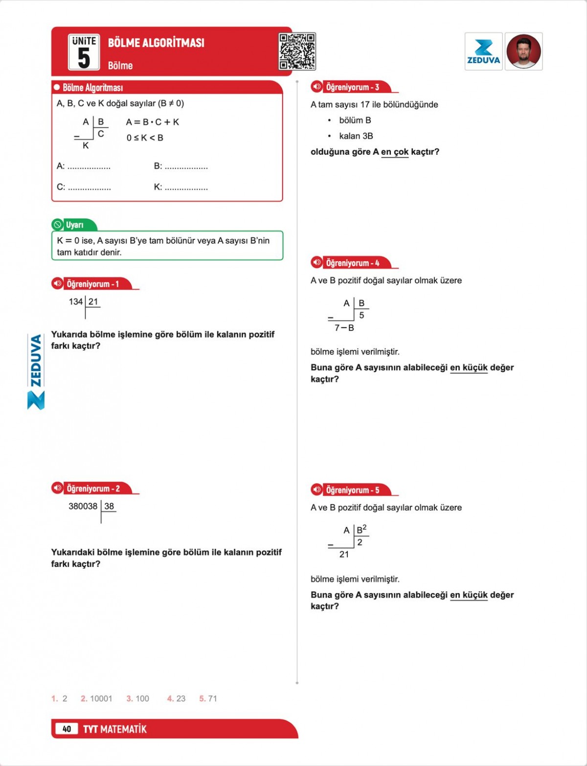Zeduva Yayınları SML Matematik TYT Matematik 1 Kitap 3 Kamp Video Ders Kitabı