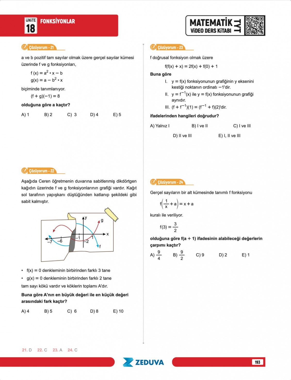 Zeduva Yayınları SML Matematik TYT Matematik 1 Kitap 3 Kamp Video Ders Kitabı