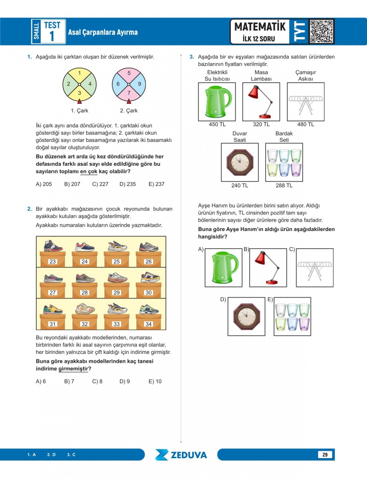 Zeduva Yayınları SML Matematik TYT Matematik İlk 12 Soru Bankası Zeduva Yayınları SML Matematik TYT Matematik İlk 12 Soru Bankası