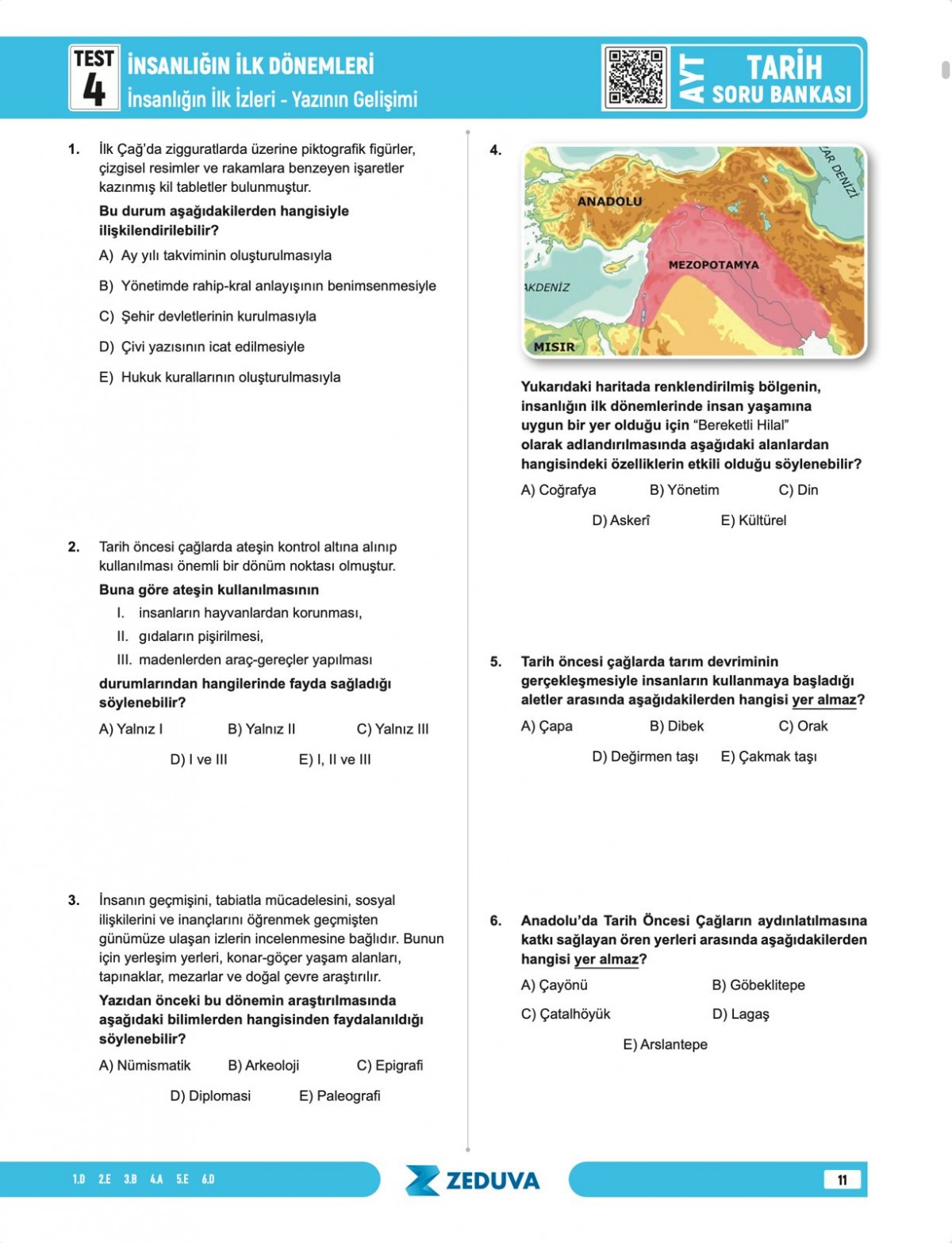 Zeduva Yayınları Soner Ardıç AYT Tarih 1 Kitap 3 Kamp Soru Bankası