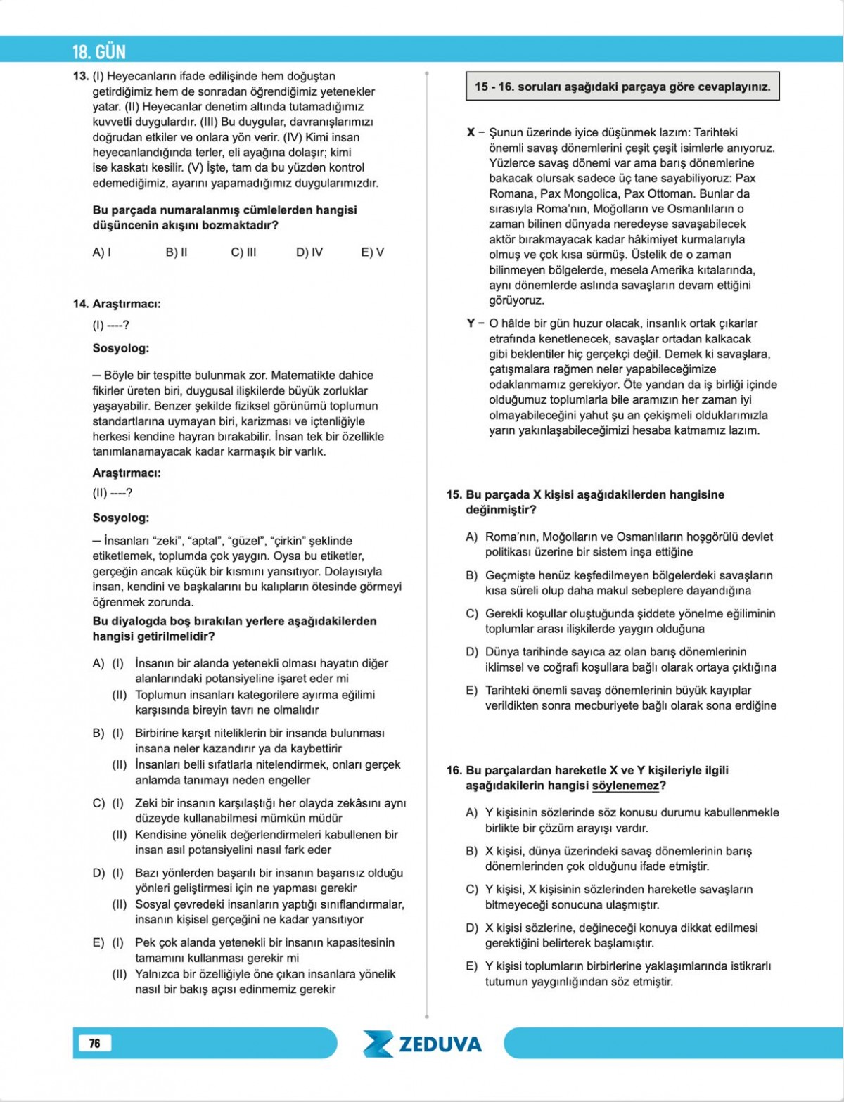 Zeduva Yayınları Türkçe Saati 40 Gün Ritüel Paragraf Soru Bankası Zeduva Yayınları Türkçe Saati 40 Gün Ritüel Paragraf Soru Bankası
