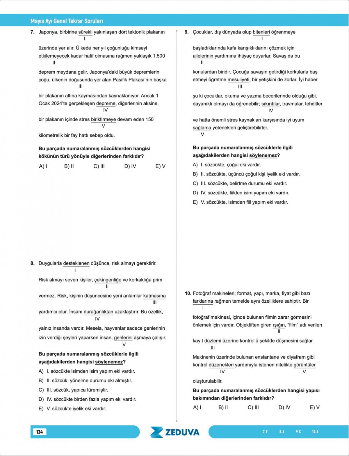 Zeduva Yayınları Türkçe Saati TYT Dil Bilgisi 1 Kitap 3 Kamp Soru Bankası